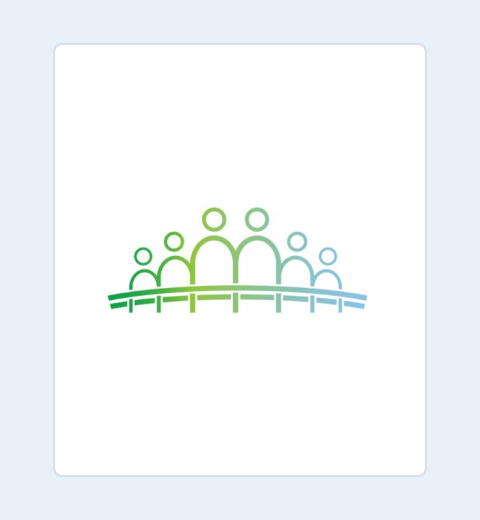 BRIDGE to Leadership course illustration: a bridge formed by stylised people.