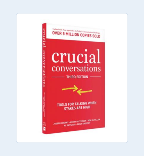 Cover of Crucial Conversations, the book the Sonoco course is based on.